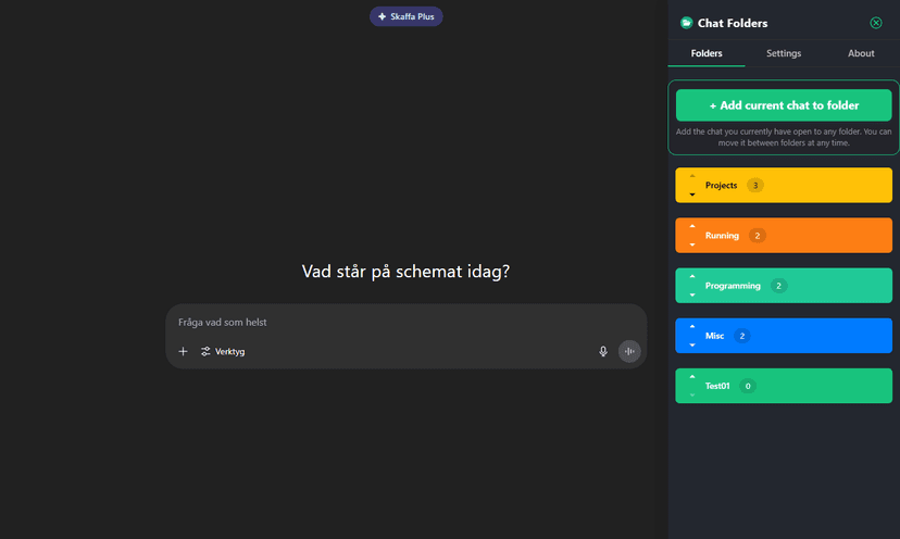 ChatGPT Folder Organizer preview
