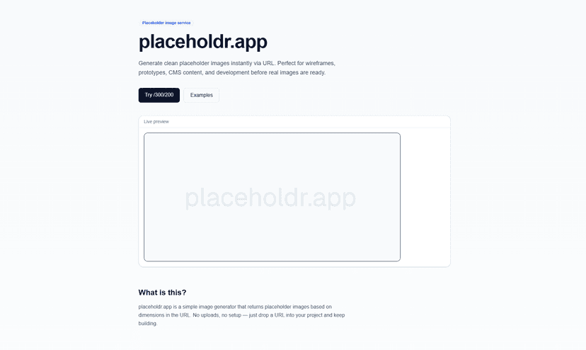 Placeholder Image Generator preview